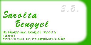 sarolta bengyel business card